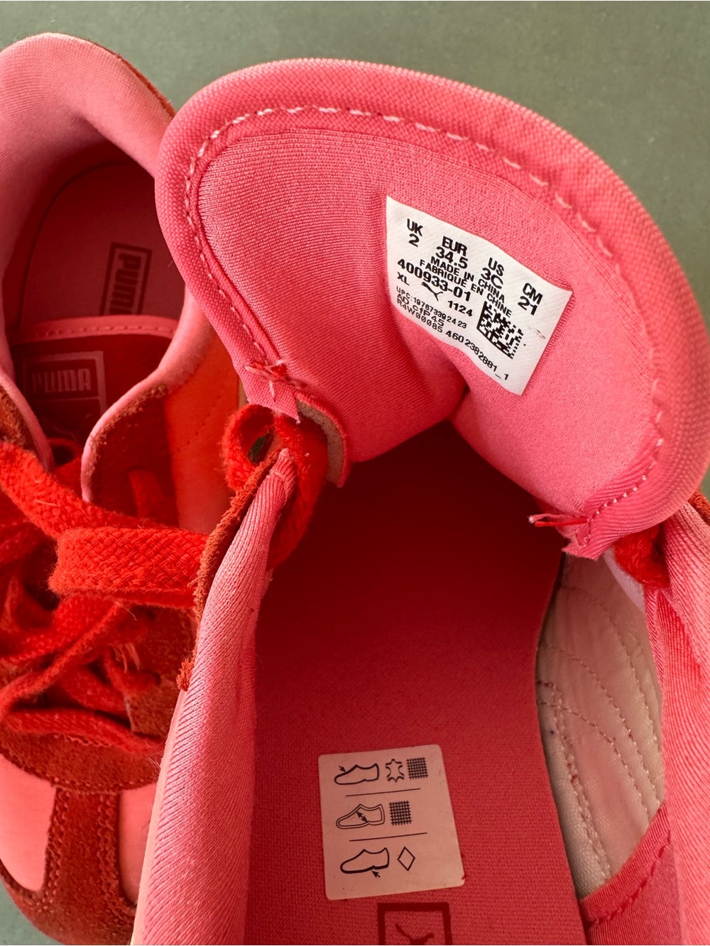 Puma Kids Red and Pink Low-Top Sneakers - Picture 6 of 6